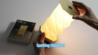Lampada Origami pieghevole con base in metallo