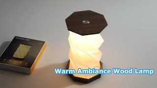 Lampada Origami rotante in legno